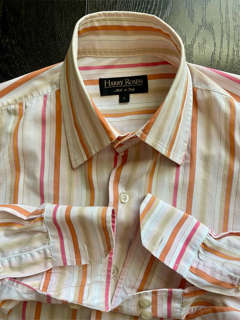 Harry Rosen - all cotton striped dress shirt Size Small